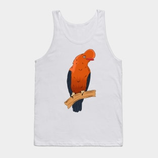 Andean Cock of The Rock bird cartoon illustration Tank Top